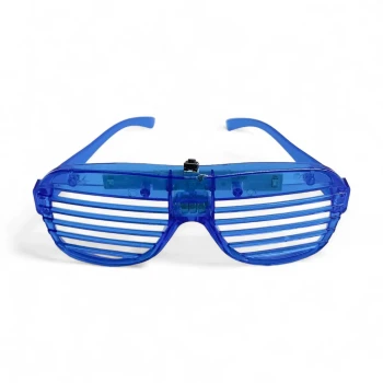 1pc Blue LED Shutter Glasses, Light Up Party Glasses - Party Props