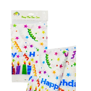 1-Piece 180cmx120cm Happy Birthday Table Cover, Birthday Party Supplies