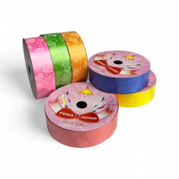 6-Pieces 2.7cm x 2.8meters Flower Designs Gift Ribbons, Gift Decoration