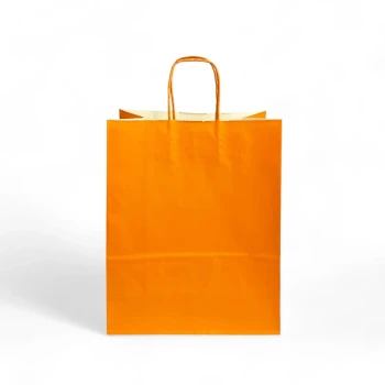 12-Pieces 33x26x12cm Orange Kraft Bags - Party Favor Bag & Gift Paper Bag