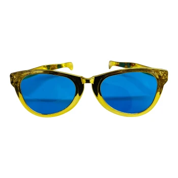 1pc Big Eyeglasses Photo Props, Funky Funny Eyeglasses Party Props - Gold
