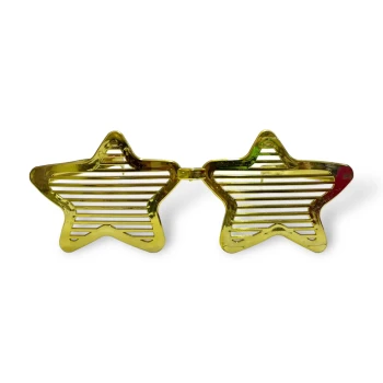 1pc Big Star Shutter Glasses, Funky Funny Eyeglasses Photo Props - Gold