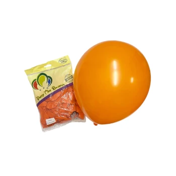 50pcs 10″ 2.2g Party Time Standard Orange Latex Balloons