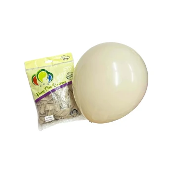 50pcs 10″ 2.2g Party Time Standard White Sand Latex Balloons