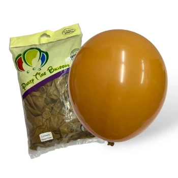 100pcs 12″ 3.2g Party Time Standard Camel Brown Latex Balloons