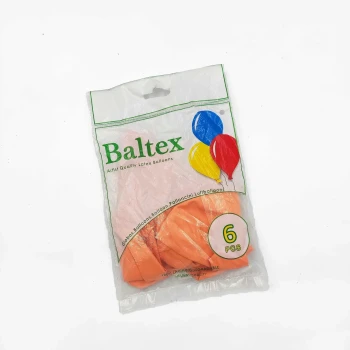 6-Pieces 18″ Latex Balloons, Pastel Light Orange