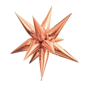 26inch Rose Gold 10-Pointed Star-Burst Foil Balloons Set