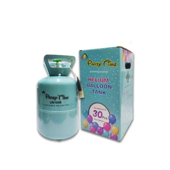 Party Time Disposable Helium Tank, 30pcs of 9″ Latex Balloons