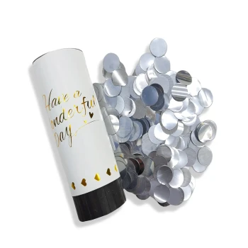 2-Pieces Mini Party Poppers, White - Party Supplies