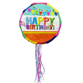 45cm Happy Birthday Pull String Piñata, Banners & Flags Design
