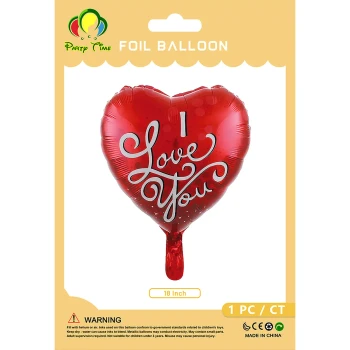 1 Piece 18inch Heart I Love You Foil Balloon, Red