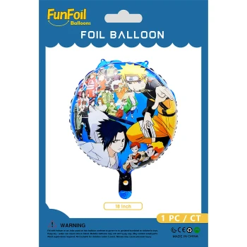 1 Piece 18inch Round Naruto Foil Balloon
