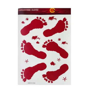 Bloody Foot Print Stickers - Halloween Decorations