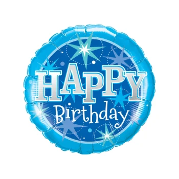 1 Piece 18inch Blue Happy Birthday Foil Balloon