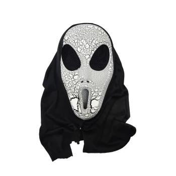 1-Piece Cracked Face Scream Ghost Halloween Mask - Halloween Costume