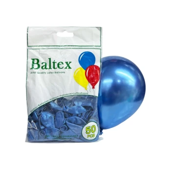 50-Pieces 5inch Chrome Blue Latex Balloon