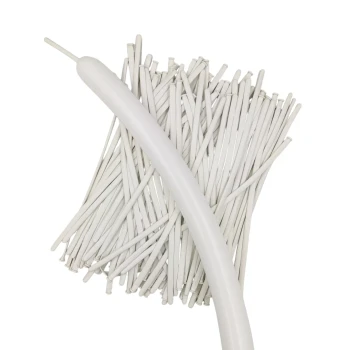 100-Pieces 260q Long Balloons, White
