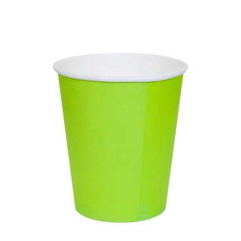 6-Pieces 9oz Disposable Paper Cups - Light Green