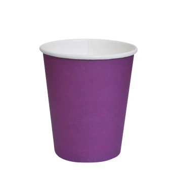 6-Pieces 9oz Disposable Paper Cups - Purple
