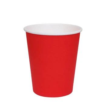 6-Pieces 9oz Disposable Paper Cups - Red