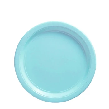 6-Pieces 9″ Disposable Paper Plates - Light Blue