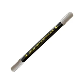 Metallic Dual-Tip Edible Pens Silver