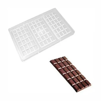 3 Cavity Chocolate Bar Shape Polycarbonate Mould
