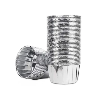 Cupcake Liners Silver 50pcs (6.5*5cm*3.5cm /(Mouth*bottom*height))