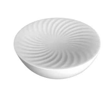 Swirl Bright File Plate in White