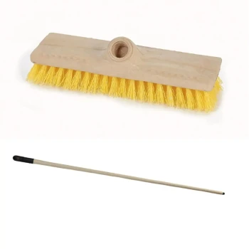 Floor Brush Superior (Yellow) With Metal Handle - Mr. Brush - Made in Italy
