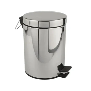 Stainless Steel Coated Dust Bin With Pedal 5LT (Matte/Satin & Shiny/Mirror Finish) - Hygiene System - Made in China