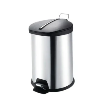 Stainless Steel Coated Dust Bin With Pedal 20LT With Plastic Top - Hygiene System - Made in China