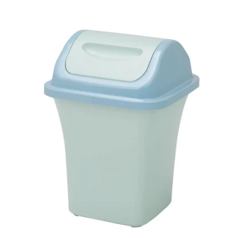 Plastic Swing Dust Bin 8LT (Blue & Grey) Baiyun - Made in China