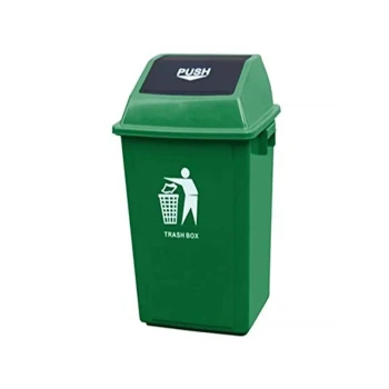 Garbage Can Quadrate 40LT (Green & Grey) Baiyun - Made in China