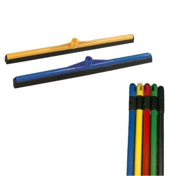 Floor Squeegee 55CM (Yellow & Blue) With Metal Handle - Aricasa - Made in Italy