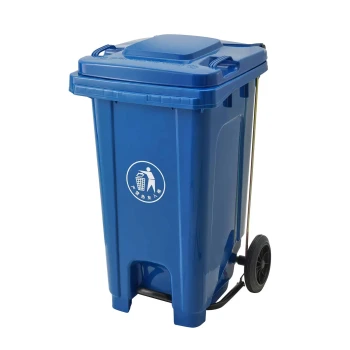 Garbage Bin With Wheel And Centre Pedal 100LT - Plastic - Hygiene System - Made in China