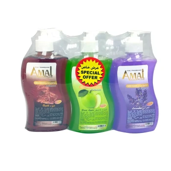 Amal Plus Hand Soap 500ml - 3pcs Combo Pack | Antibacterial Liquid Hand Wash with Long-Lasting Freshness