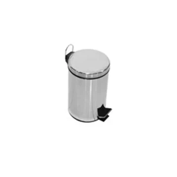 Steel Pedal Bin 12 Ltr, Mirror Polish, Size 25*38 cm