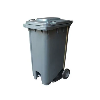 Garbage Bin 240 Ltr Single Door with Pedal & Wheel 70x59x100cm, Grey color