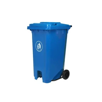 Garbage Bin 240 Ltr Single Door with Pedal & Wheel 70x59x100cm,,Blue color