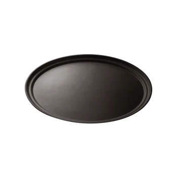 Cambro Camtread Black Non-Skid Oval Serving Tray