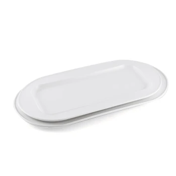 Ivory Porcelain Oval Rectangular Inner Plate