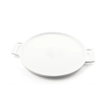 Ivory Porcelain Pizza Plate with Handle