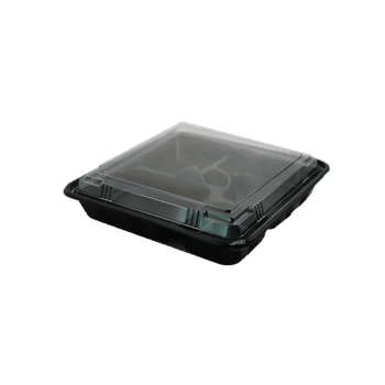 BLACK LUNCH BOX 5 SEC VS-33 W/CLEAR LID