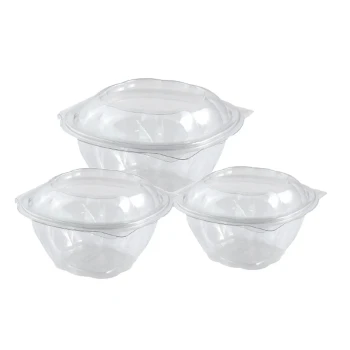 CLEAR ROUND HINGED CONTAINER MX375 (375CC)