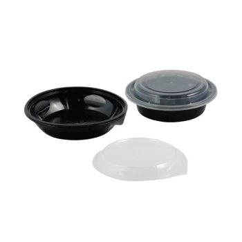 BLACK ROUND DELI CONTAINER V504 (800 ML)