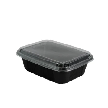 BLACK RECT. DONBURI CONT. DB-10 W/CLEAR LID