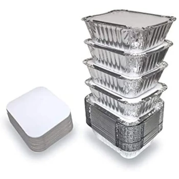 Aluminum Containers 8368 with Lid | 10 Pieces