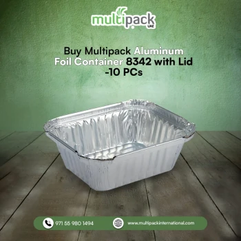 Buy Multipack Aluminum Foil Container 8342 with Lid-10 PCs