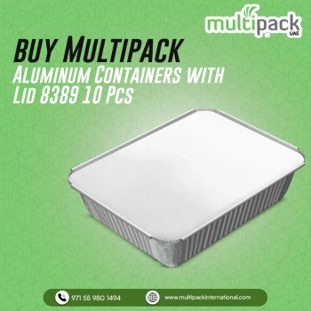 Multipack Aluminum Foil Containers 83185 with Lid-10 PCs